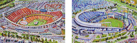 "Chiefs at Arrowhead/Royals at the K" Double Image