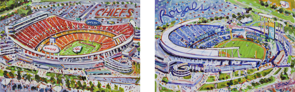 "Chiefs at Arrowhead/Royals at the K" Double Image